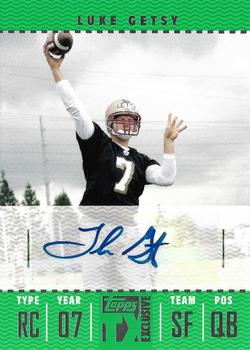 2007 Topps TX Exclusive - Rookie Autographs #FTA-LG Luke Getsy Front