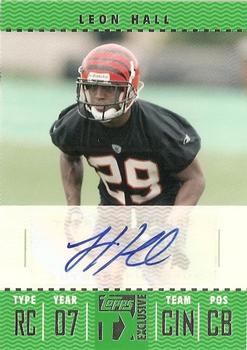 2007 Topps TX Exclusive - Rookie Autographs #FTA-LH Leon Hall Front