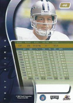 2000 Playoff Absolute #46 Troy Aikman Back