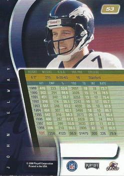 2000 Playoff Absolute #53 John Elway Back