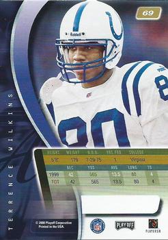 2000 Playoff Absolute #69 Terrence Wilkins Back