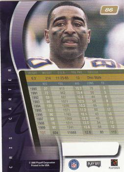2000 Playoff Absolute #86 Cris Carter Back
