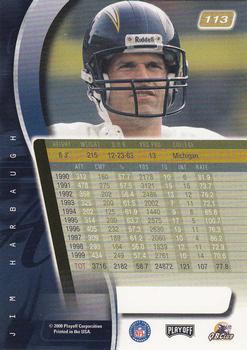 2000 Playoff Absolute #113 Jim Harbaugh Back