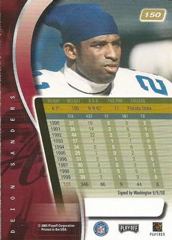 2000 Playoff Absolute #150 Deion Sanders Back