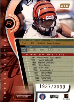 2000 Playoff Absolute #216 Curtis Keaton Back