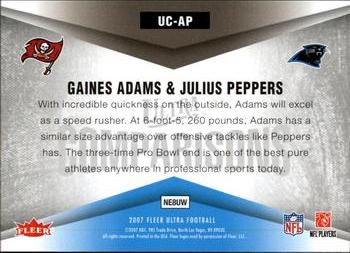 2007 Ultra - Comparisons #UC-AP Gaines Adams / Julius Peppers Back