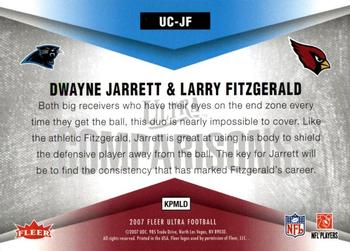 2007 Ultra - Comparisons #UC-JF Dwayne Jarrett / Larry Fitzgerald Back