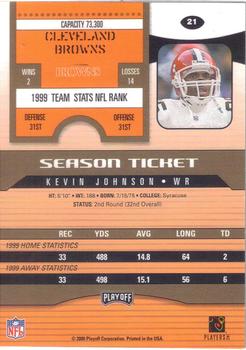 2000 Playoff Contenders #21 Kevin Johnson Back