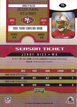 2000 Playoff Contenders #75 Jerry Rice Back