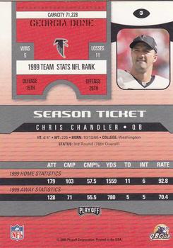 2000 Playoff Contenders #3 Chris Chandler Back