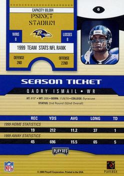 2000 Playoff Contenders #6 Qadry Ismail Back