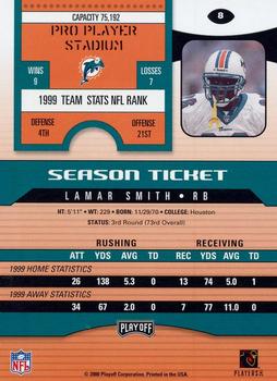 2000 Playoff Contenders #8 Lamar Smith Back