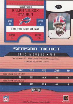 2000 Playoff Contenders #10 Eric Moulds Back
