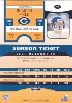 2000 Playoff Contenders #16 Cade McNown Back