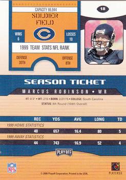 2000 Playoff Contenders #18 Marcus Robinson Back