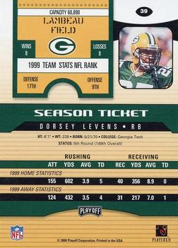 2000 Playoff Contenders #39 Dorsey Levens Back
