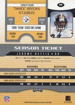 2000 Playoff Contenders #69 Jerome Bettis Back