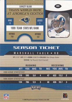 2000 Playoff Contenders #83 Marshall Faulk Back
