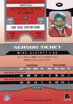 2000 Playoff Contenders #86 Mike Alstott Back