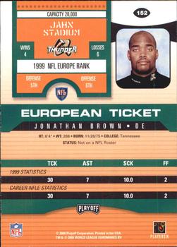 2000 Playoff Contenders #152 Jonathan Brown Back