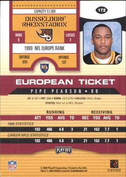 2000 Playoff Contenders #172 Pepe Pearson Back