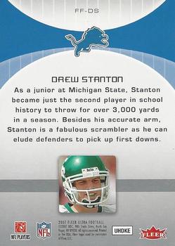 2007 Ultra - Fresh Faces #FF-DS Drew Stanton Back