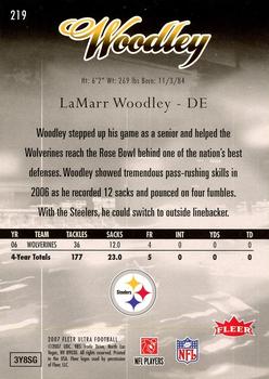 2007 Ultra - Retail #219 LaMarr Woodley Back