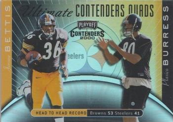 2000 Playoff Contenders - Ultimate Quads #CQ-1 Plaxico Burress /Jerome Bettis / Travis Prentice / Tim Couch Front