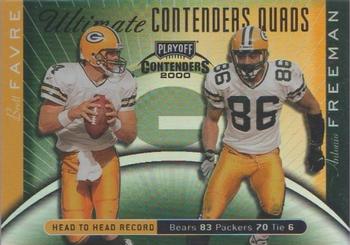 2000 Playoff Contenders - Ultimate Quads #CQ-7 Brett Favre / Antonio Freeman / Marcus Robinson / Cade McNown Front