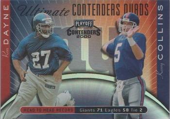 2000 Playoff Contenders - Ultimate Quads #CQ-8 Ron Dayne / Kerry Collins / Donovan McNabb / Duce Staley Front