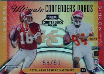 2000 Playoff Contenders - Ultimate Quads #CQ-13 Terrell Davis / Brian Griese / Elvis Grbac / Sylvester Morris Back