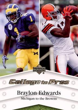 2007 Upper Deck - College to Pros #NTN-BE Braylon Edwards Front