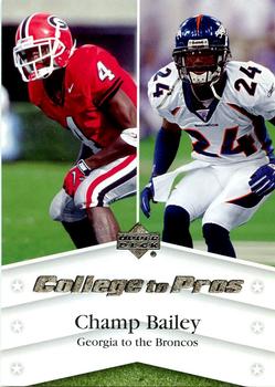 2007 Upper Deck - College to Pros #NTN-CB Champ Bailey Front