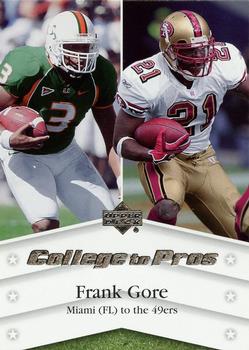 2007 Upper Deck - College to Pros #NTN-FG Frank Gore Front