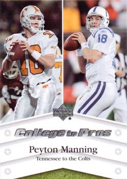 2007 Upper Deck - College to Pros #NTN-PM Peyton Manning Front