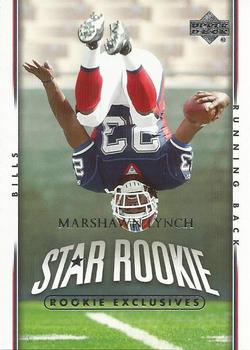 2007 Upper Deck - Rookie Exclusives Star Rookies #280 Marshawn Lynch Front