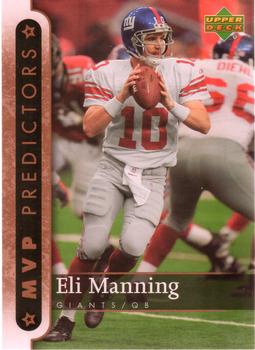 2007 Upper Deck - Predictors: NFL MVP #MVP-EM Eli Manning Front