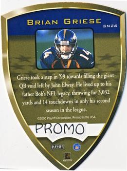 2000 Playoff Prestige #SN26 Brian Griese Back