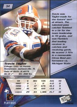 2000 Press Pass #34 Travis Taylor Back