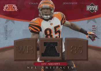 2007 Upper Deck Artifacts - AFC/NFC Apparel Red #AFC-CJ Chad Johnson Front