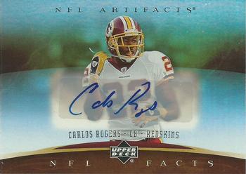 2007 Upper Deck Artifacts - NFL Facts Autographs #NF-CR Carlos Rogers Front
