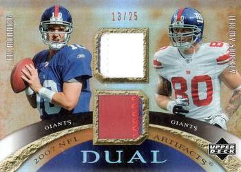 2007 Upper Deck Artifacts - NFL Artifacts Dual Patch #DA-MS Eli Manning / Jeremy Shockey Front