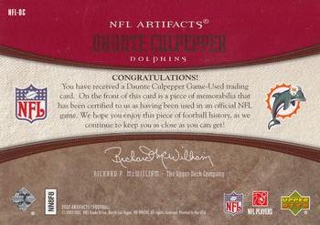 2007 Upper Deck Artifacts - NFL Artifacts Red #NFL-DC Daunte Culpepper Back