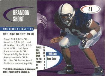 2000 SAGE #41 Brandon Short Back