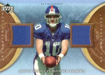2007 Upper Deck Artifacts - Photo Shoot Flashback Fabrics #PSF-EM Eli Manning Front