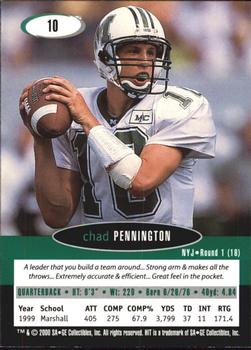 2000 SAGE HIT #10 Chad Pennington Back