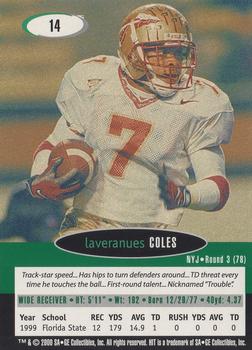 2000 SAGE HIT #14 Laveranues Coles Back