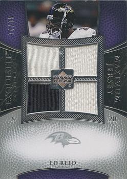2007 Upper Deck Exquisite Collection - Maximum Jersey Silver #XXL-ER Ed Reed Front