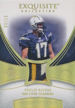 2007 Upper Deck Exquisite Collection - Exquisite Patch Spectrum #EP-PR Philip Rivers Front