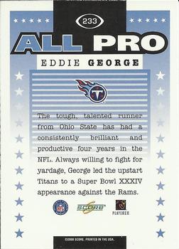 2000 Score #233 Eddie George Back
